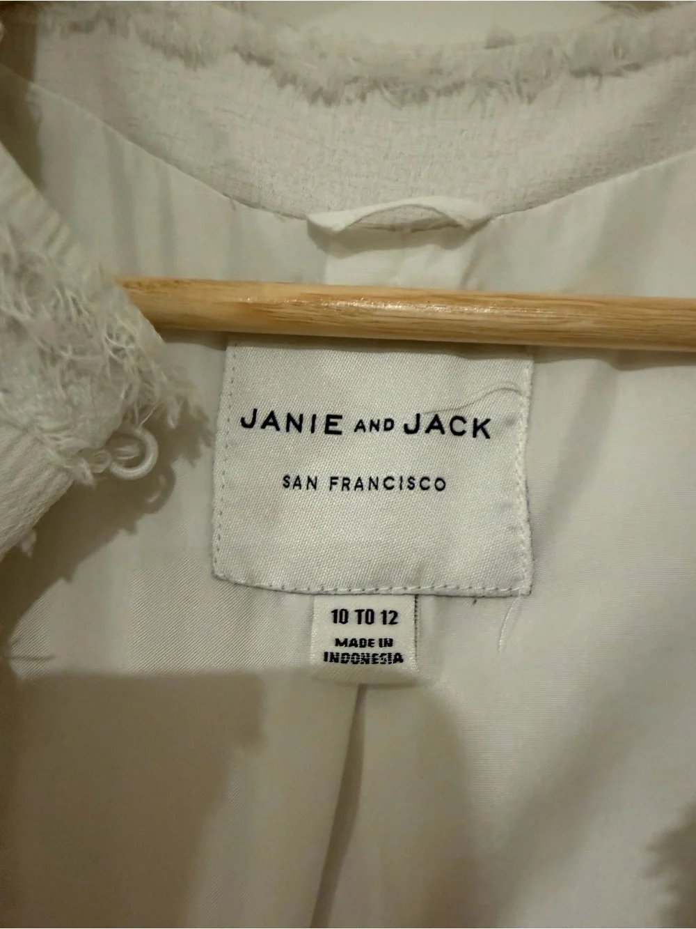 Janie and Jack • White Fringe Jacket